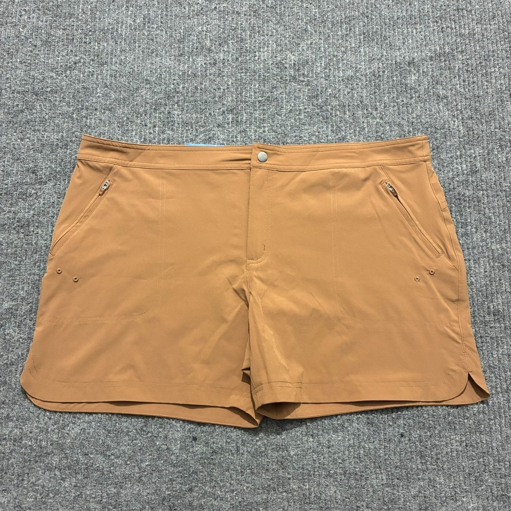 Reel‎ Legends Performance Womens Shorts Size 16 Tan Zip Pocket Outdoor Fishing